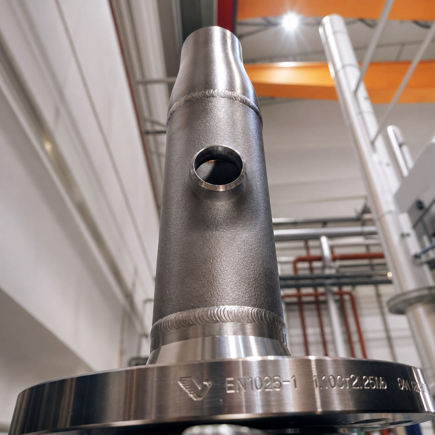 Raccord conique inox soudé sur bride normalisée EN 1025